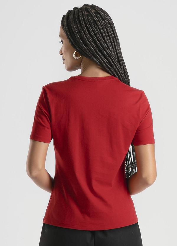 Cativa - Blusa em Algodão Vermelho Escuro 2