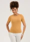 Cativa - Blusa em Canelado  Off White - variação: Amarelo Médio
