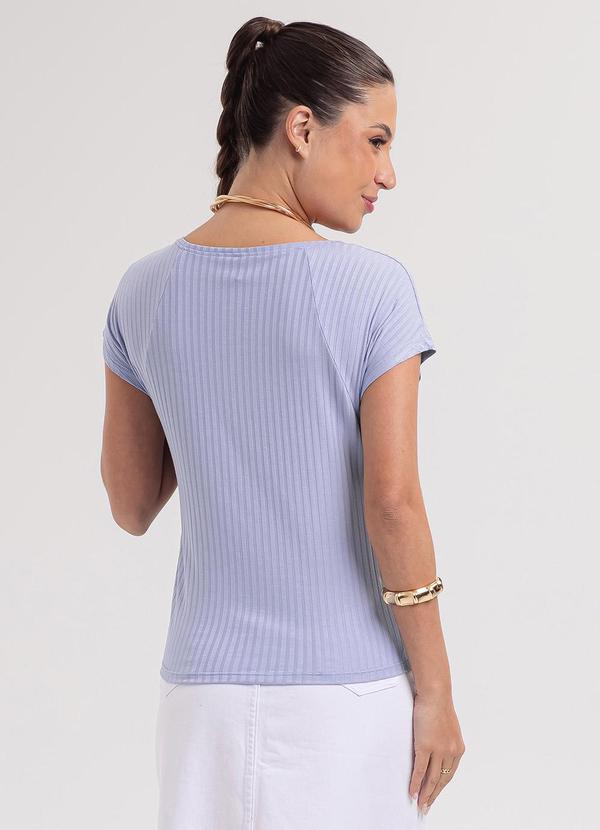 Habana - Blusa em Canelado Azul 2