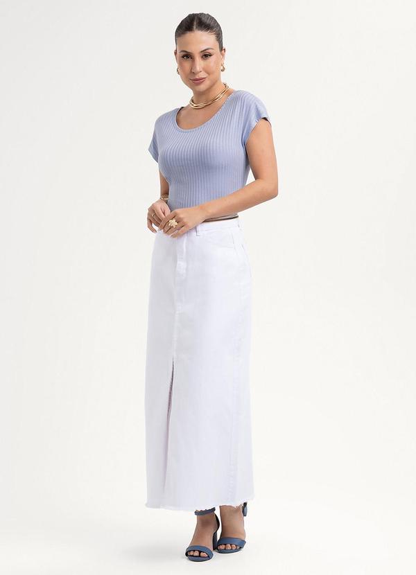 Habana - Blusa em Canelado Azul 3