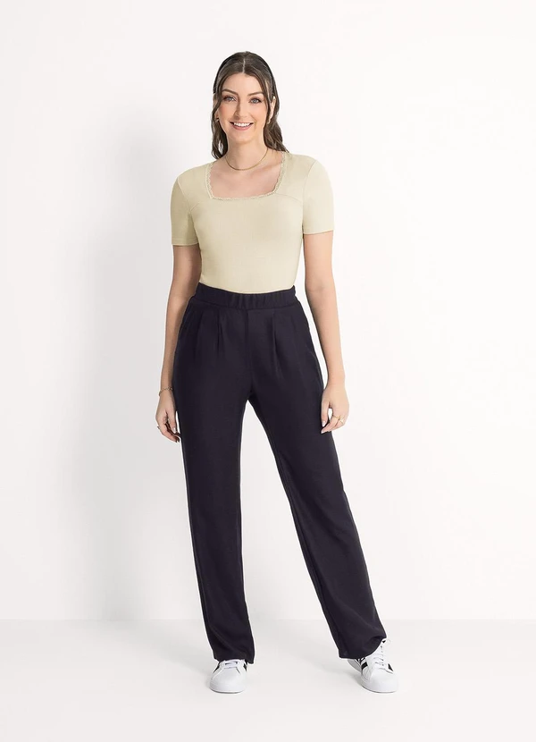 Habana - Blusa em Canelado  Bege 4