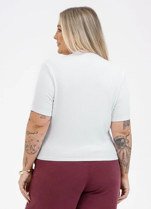 Habana - Blusa em Canelado Branco - HABANA