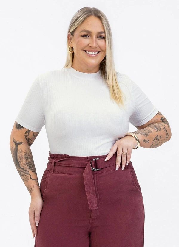Habana - Blusa em Canelado Branco