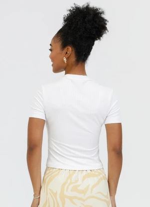 Habana - Blusa em Canelado Branco - HABANA