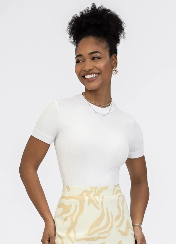 Habana - Blusa em Canelado Branco