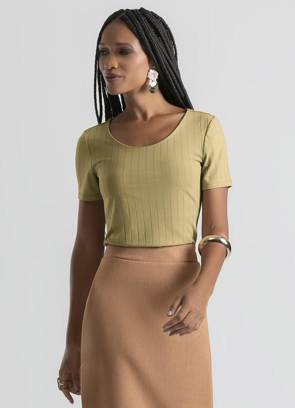 Cativa - Blusa em Canelado Caramelo