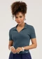 Cativa - Blusa em Canelado Azul Claro - variação: Cinza Médio