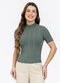 Habana - Blusa em Canelado Amarelo Médio - variação: Cinza