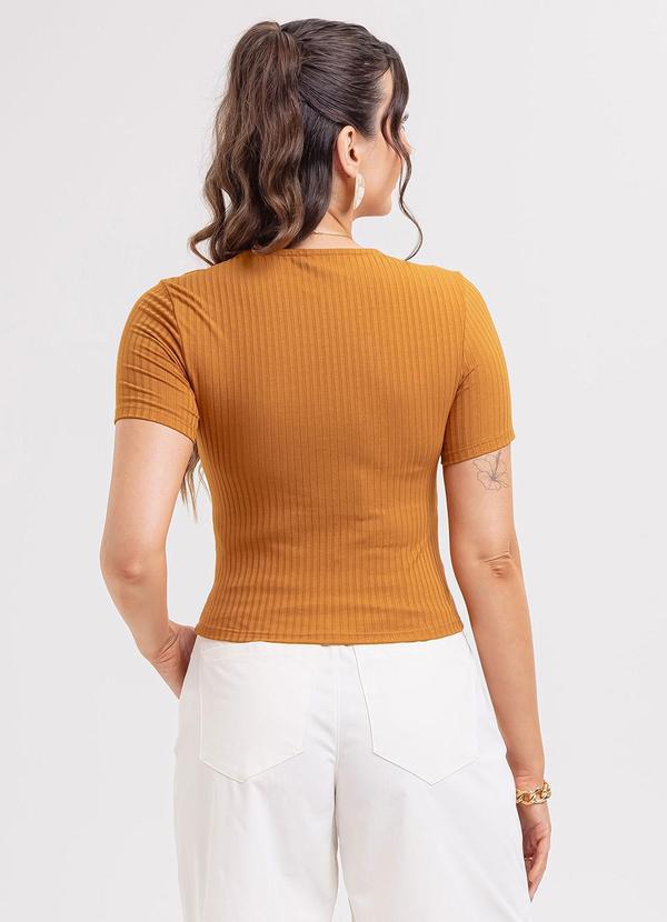 Habana - Blusa em Canelado Laranja 2