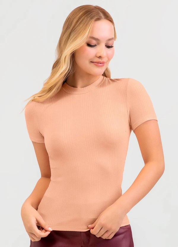 Cativa - Blusa em Canelado Laranja 1