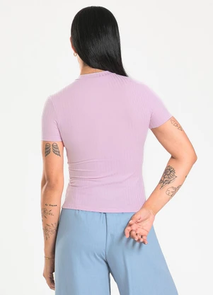Cativa - Blusa em Canelado Lilás - CATIVA