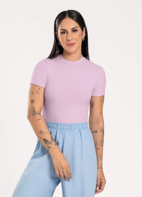 Cativa - Blusa em Canelado Lilás