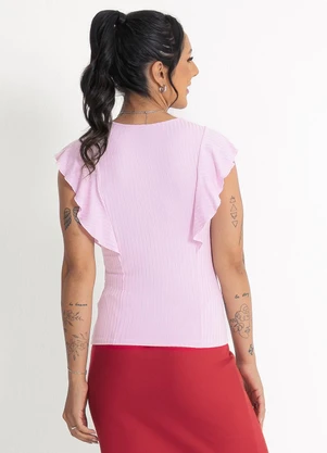 Habana - Blusa em Canelado  Lilás - HABANA