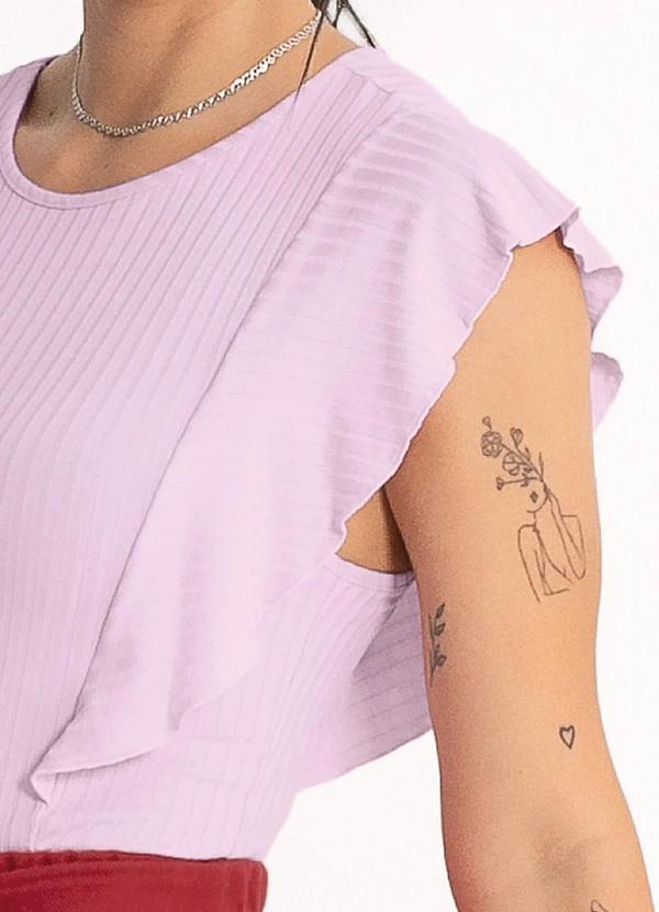 Habana - Blusa em Canelado  Lilás 3