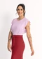 Habana - Blusa em Canelado  Lilás - variação: Lilás