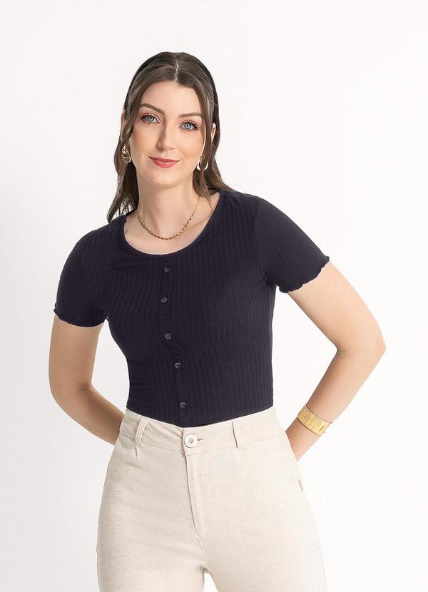 Habana - Blusa em Canelado Preto