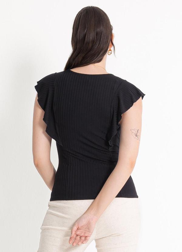 Habana - Blusa em Canelado  Preto 2