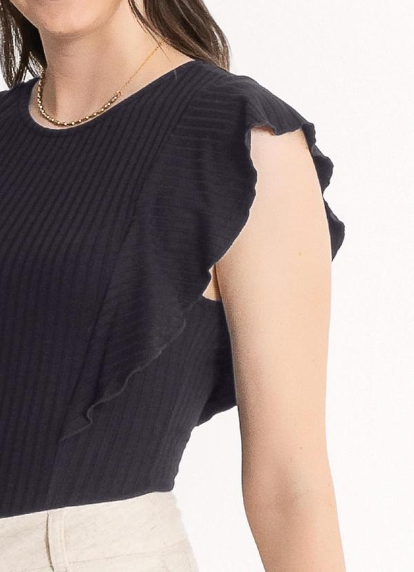 Habana - Blusa em Canelado  Preto 3