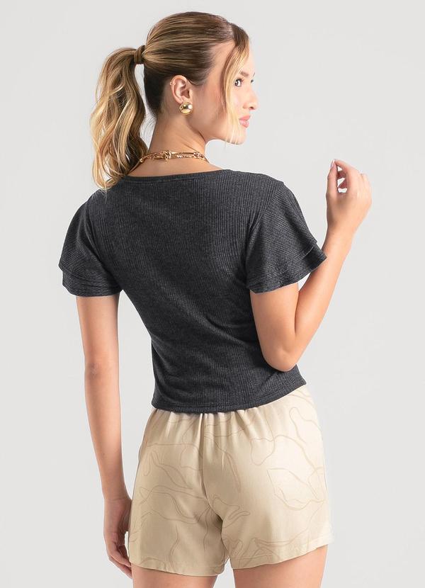 Cativa - Blusa em Canelado Preto 2