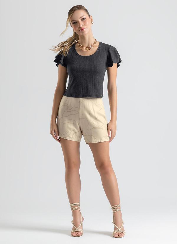 Cativa - Blusa em Canelado Preto 4