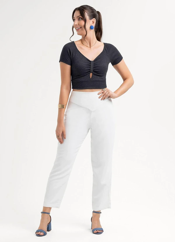 Habana - Blusa em Canelado Preto 4