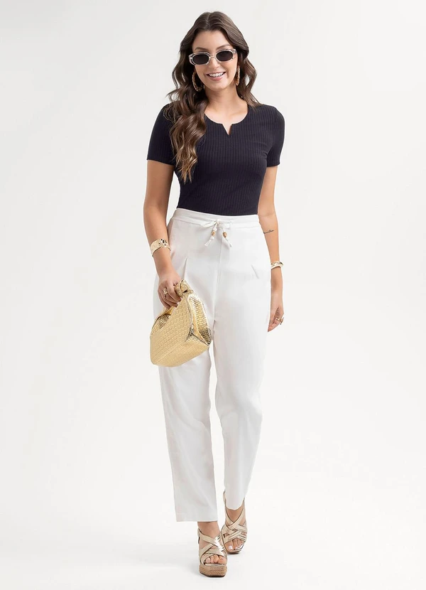 Habana - Blusa em Canelado Preto 3