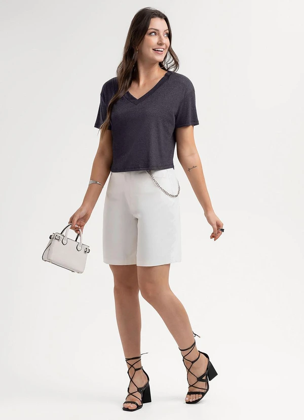 Habana - Blusa em Canelado Preto 4