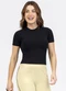 Habana - Blusa em Canelado Verde - variação: Preto