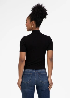 Habana - Blusa em Canelado Preto - HABANA
