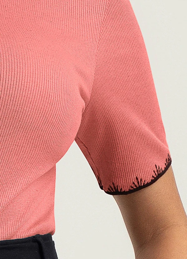 Gris - Blusa em Canelado Rosa 3