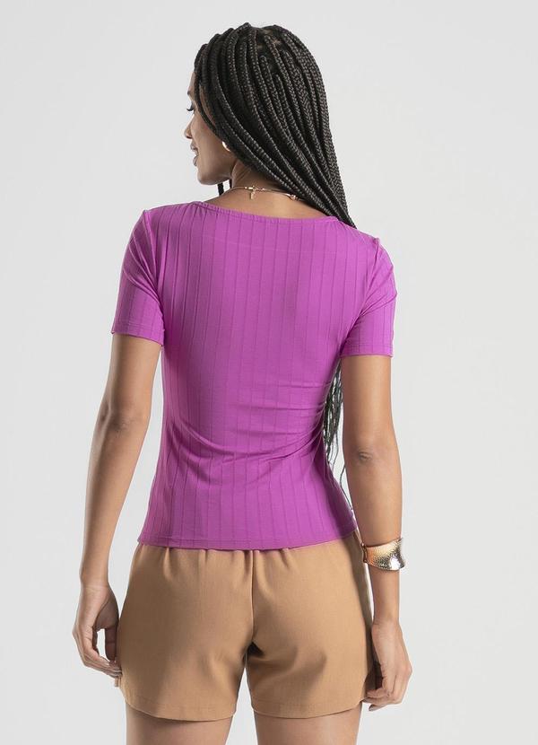 Cativa - Blusa em Canelado Roxo 2