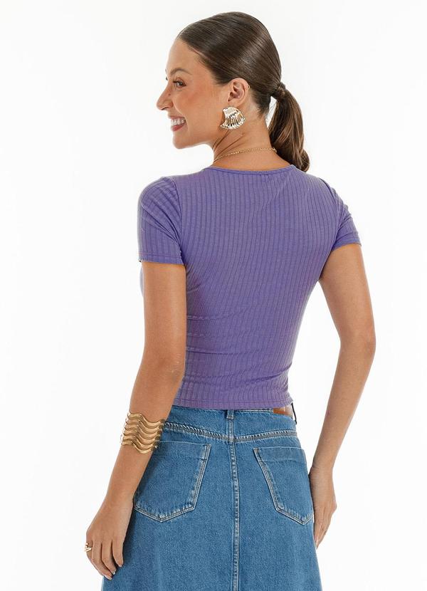 Habana - Blusa em Canelado Roxo 2