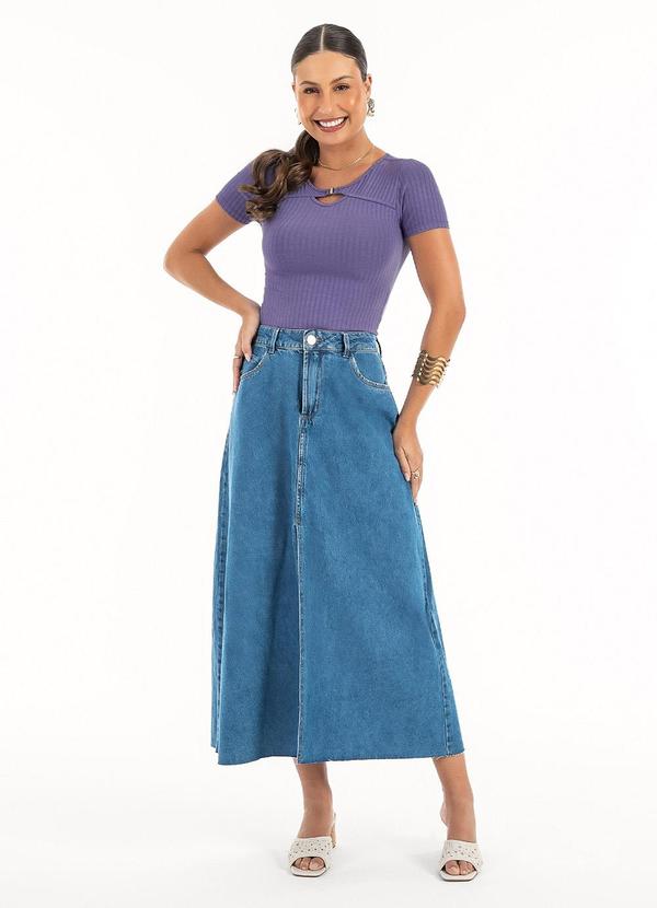 Habana - Blusa em Canelado Roxo 3