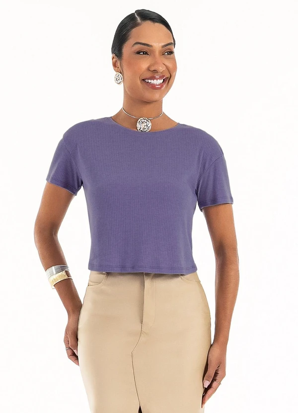 Habana - Blusa em Canelado Roxo