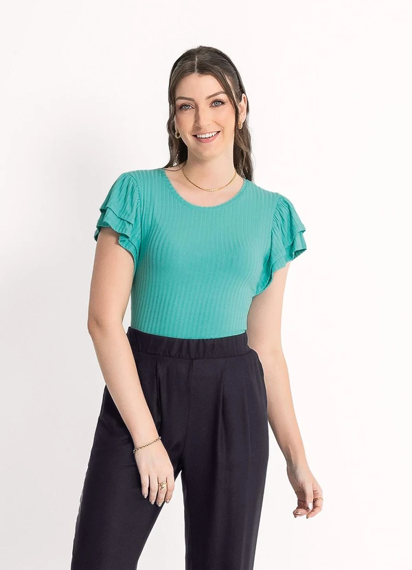 Habana - Blusa em Canelado Verde