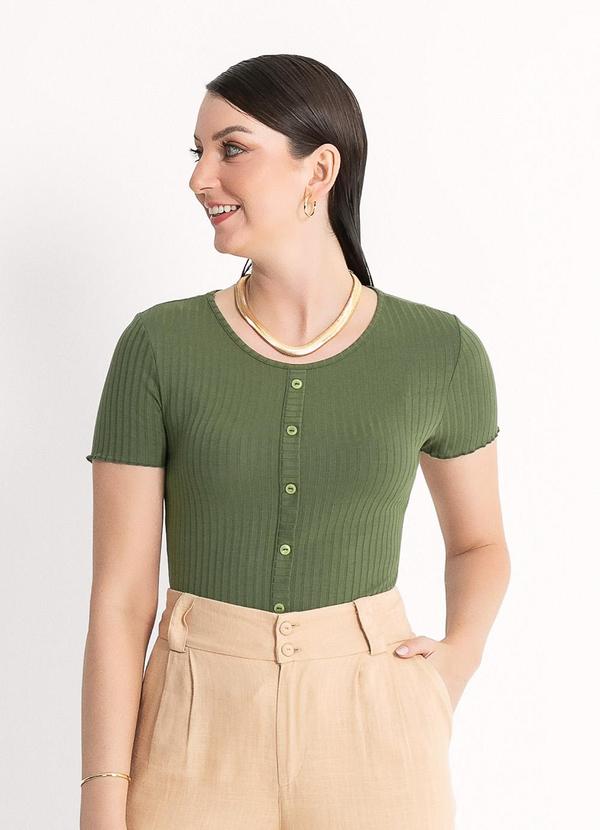 Habana - Blusa em Canelado Verde