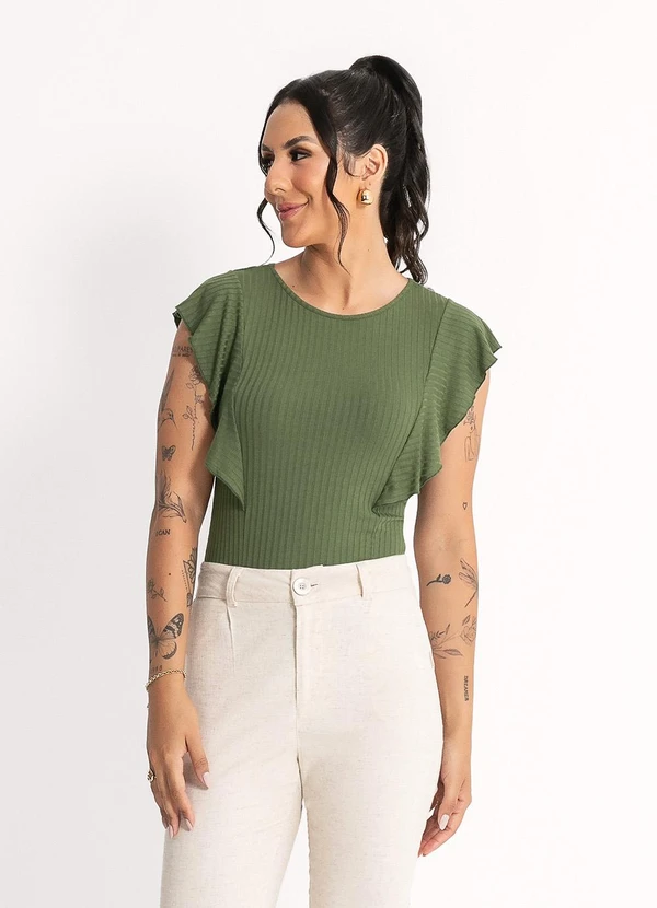 Habana - Blusa em Canelado Verde