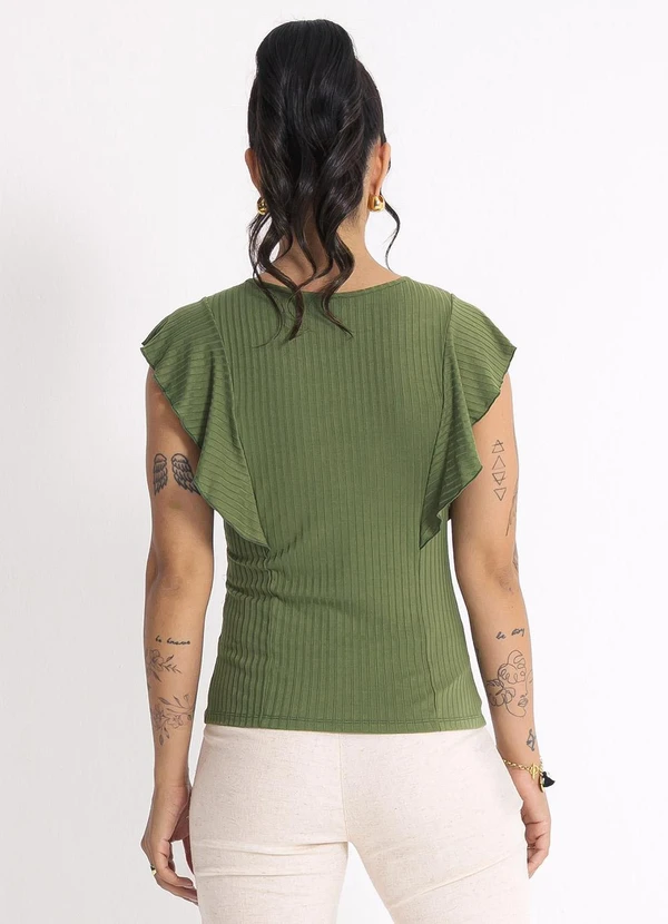 Habana - Blusa em Canelado Verde 2