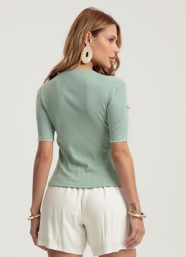 Gris - Blusa em Canelado Verde 2
