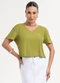 Habana - Blusa em Canelado Verde - variação: Verde