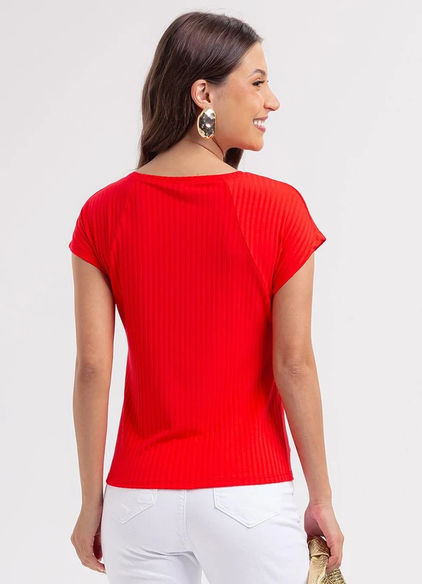 Habana - Blusa em Canelado Vermelho 2