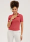 Cativa - Blusa em Canelado Azul Claro - variação: Vermelho