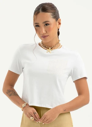 Cativa - Blusa em Cotton Branco  - CATIVA