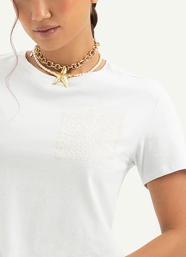 Cativa - Blusa em Cotton Branco  3