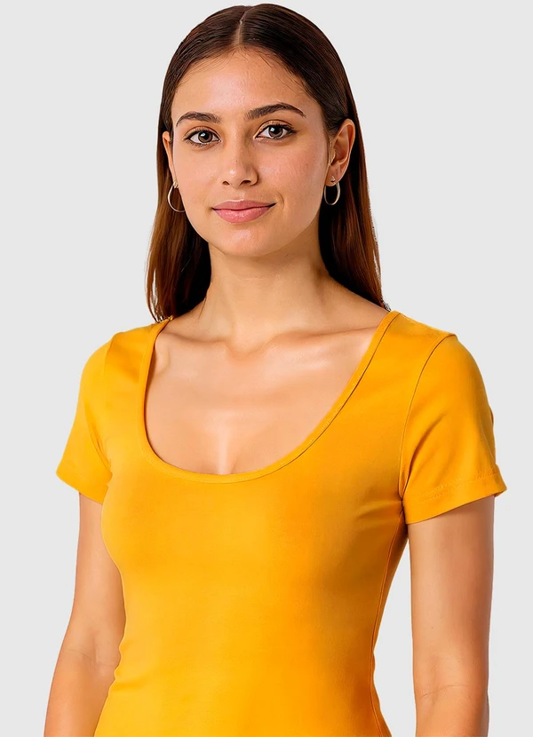 Malwee - Blusa em Cotton Light Amarelo 4