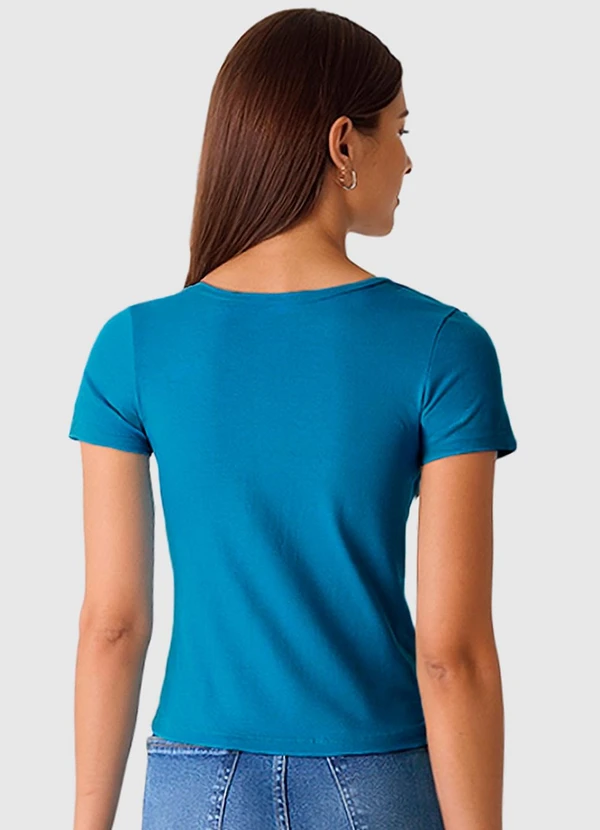 Malwee - Blusa em Cotton Light Azul Claro 2