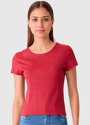 Malwee - Blusa em Cotton Light Vermelho Escuro - MALWEE