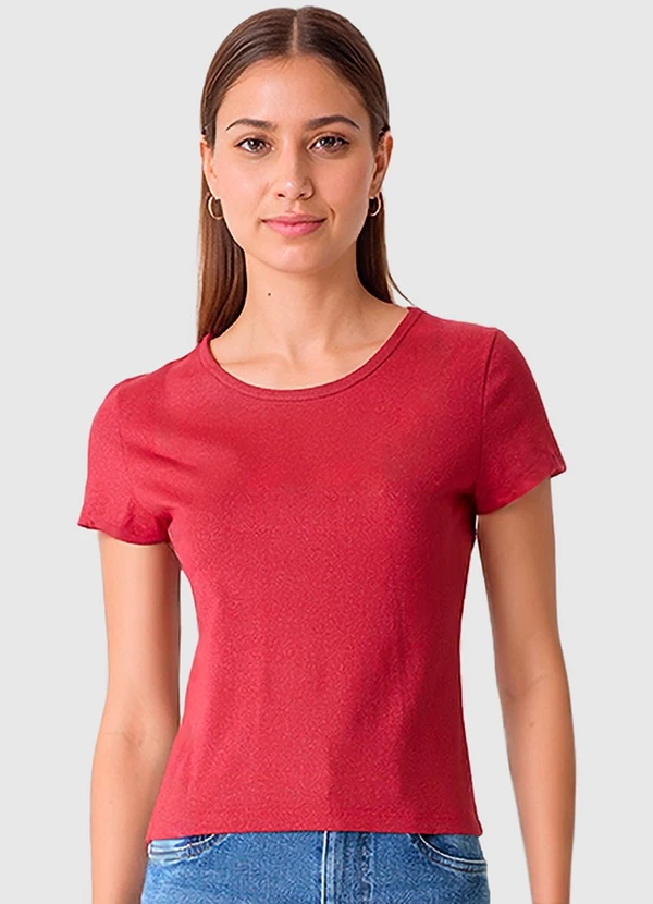 Malwee - Blusa em Cotton Light Vermelho Escuro