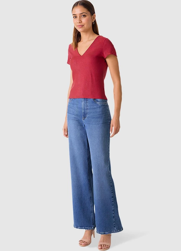 Malwee - Blusa em Cotton Light Vermelho Escuro 3