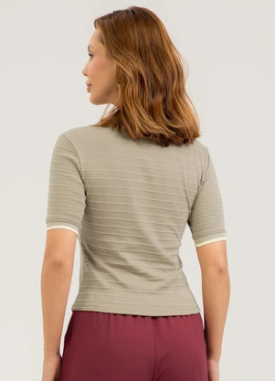 Cativa - Blusa em Cotton Marrom Claro - CATIVA